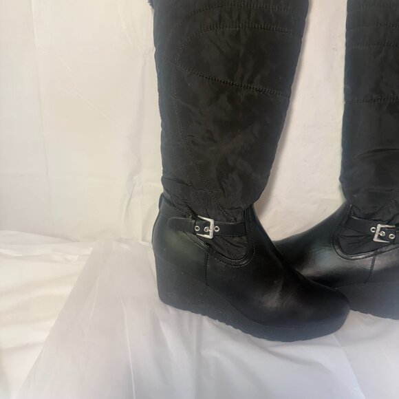 Unisa Hailee Wedge Black Tall Boots size 8.5 - Picture 8 of 12